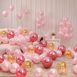 Wedding Balloons Pink Wedding Room Baby Birthday Gift Scene Decoration Set Girl New House Decoration Balloons Wedding Balloons Pink Wedding Room Baby Birthday Gift Scene Decoration Set Girl New House Decoration Balloons