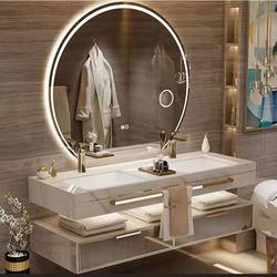 Light Luxury Hotel Style Bathroom Cabinet Slate Hot-Bent Integrated Washbasin Italian Minimalist Smart Double-Layer Bathroom Cabinet Combination Light Luxury Hotel Style Bathroom Cabinet Slate Hot-Bent Integrated Washbasin Italian Minimalist Smart Double-Layer Bathroom Cabinet Combination