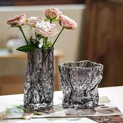ins Style High-End Creative and Aesthetically Pleasing Irregular Glacier Glass Vase for Fresh Flowers, Dried Flowers, and Floral Arrangements ins Style High-End Creative and Aesthetically Pleasing Irregular Glacier Glass Vase for Fresh Flowers, Dried Flowers, and Floral Arrangements