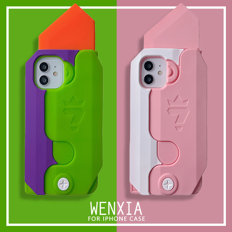 New 3D Carrot Knife Silicone TPU 15, 14, 13, 12, 11 iPhone Case