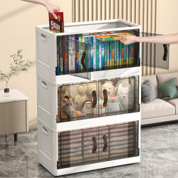 Double-door storage cabinet household clothes storage box installation-free baby folding wardrobe organization plastic Double-door storage cabinet household clothes storage box installation-free baby folding wardrobe organization plastic