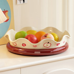 Fruit Tray for Living Room and Coffee Table, High-End, Exquisite, Aesthetically Pleasing, Artistic, Light Luxury, Simple, Double-Layer Snack Storage Tray Fruit Tray for Living Room and Coffee Table, High-End, Exquisite, Aesthetically Pleasing, Artistic, Light Luxury, Simple, Double-Layer Snack Storage Tray