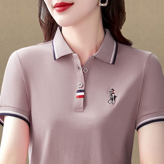 2025 summer fashionable short-sleeved T-shirt for women embroidered fashionable mother polo shirt color-blocking loose lapel large size commuting
2025 summer fashionable short-sleeved T-shirt for women embroidered fashionable mother polo shirt color-blocking loose lapel large size commuting