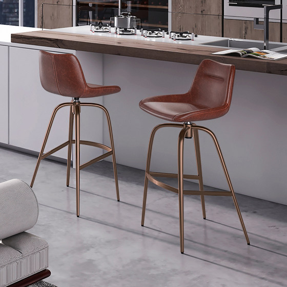 Bar stool bar chair bar chair household rotary imported leather head layer cowhide light luxury household high stool 7322
Bar stool bar chair bar chair household rotary imported leather head layer cowhide light luxury household high stool 7322