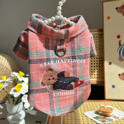 Pet Dog Cat Clothes Small Dog Clothing Teddy Bichon VIP Towable Plaid Shirt Pet Fashion Clothes Pet Dog Cat Clothes Small Dog Clothing Teddy Bichon VIP Towable Plaid Shirt Pet Fashion Clothes