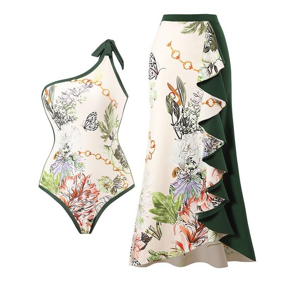 2025 European and American printed single-shoulder swimsuit beach skirt two-piece set fashionable tight sexy split swimsuit bikini women
2025 European and American printed single-shoulder swimsuit beach skirt two-piece set fashionable tight sexy split swimsuit bikini women