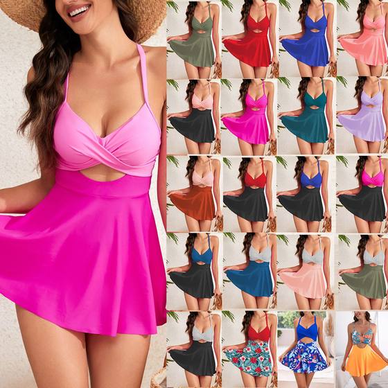 24 new Tankini swimsuit for women Amazon belly-covering and slimming split cross-skirt one-piece spa swimsuit
24 new Tankini swimsuit for women Amazon belly-covering and slimming split cross-skirt one-piece spa swimsuit