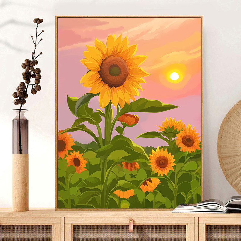 Kit Pittura Per Numeri Yeesam - Isola E Castello, 40x50 Cm, Con