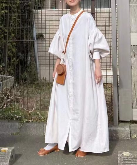 Cross-border Japanese loose extra-large size bubble lantern long sleeve shirt skirt with braided ankle floor-sweeping dress for women
Cross-border Japanese loose extra-large size bubble lantern long sleeve shirt skirt with braided ankle floor-sweeping dress for women