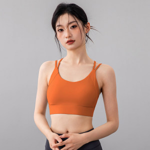 Sports underwear female back shockproof gathered running vest fitness service summer high -strength yoga bra, integrated
 Sports underwear female back shockproof gathered running vest fitness service summer high -strength yoga bra, integrated