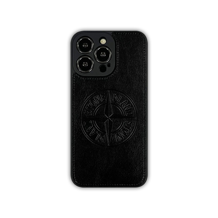 Stone Island New Synthetic Leather Stitch 15, 14, 13, 12 iPhone Case