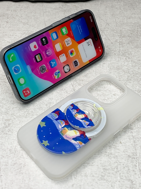 Cute Funny Removable Suction Cap – MagSafe Magnetic Ring Finger Holder Kickstand – Accessories – 15, 15 Plus, 15 Pro, 15 Pro