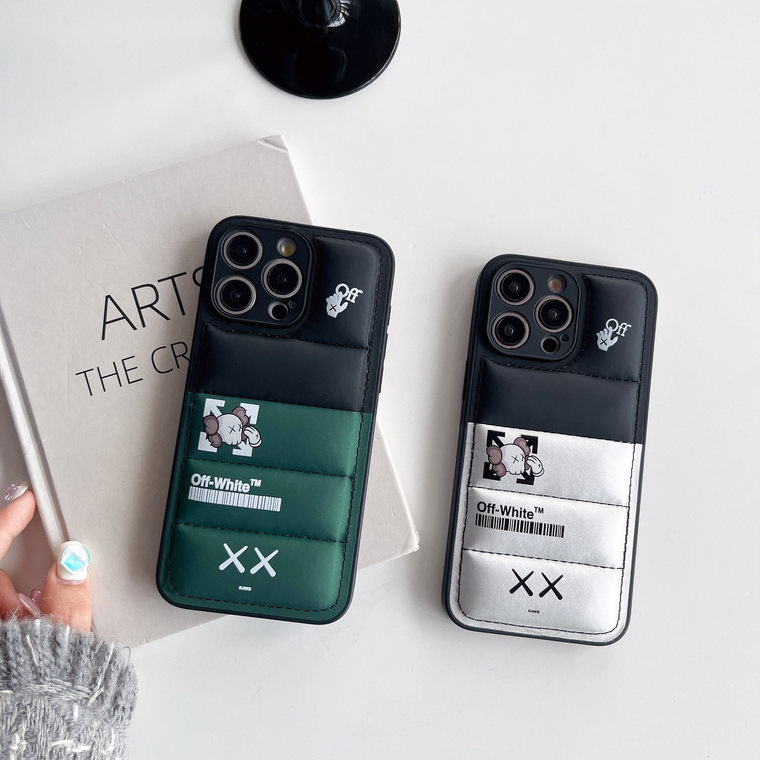 KAWS OFF WHITE Puffy Puffer Down Jacket 15, 14, 13, 12 iPhone Case