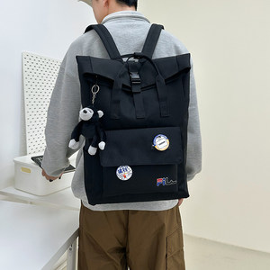 School bag for men, high school Korean version, large capacity, versatile backpack for college students, women's trendy ins style couple travel backpack 
School bag for men, high school Korean version, large capacity, versatile backpack for college students, women's trendy ins style couple travel backpack