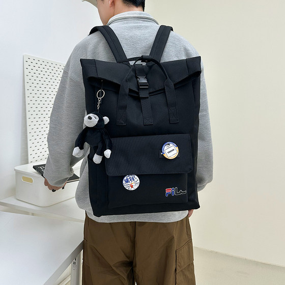 School bag for men, high school Korean version, large capacity, versatile backpack for college students, women's trendy ins style couple travel backpack 
School bag for men, high school Korean version, large capacity, versatile backpack for college students, women's trendy ins style couple travel backpack