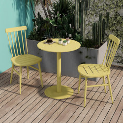 Balcony Leisure Area Set with Small Table and Chair Combination, Trendy Outdoor Reading Iron Art Waterproof and Sunproof Three-Piece Set Balcony Leisure Area Set with Small Table and Chair Combination, Trendy Outdoor Reading Iron Art Waterproof and Sunproof Three-Piece Set