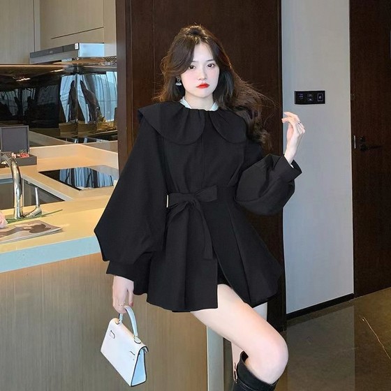 Small lantern sleeve doll collar windbreaker spring and autumn British short jacket waist-closing slimming lace-up top 2025
Small lantern sleeve doll collar windbreaker spring and autumn British short jacket waist-closing slimming lace-up top 2025
