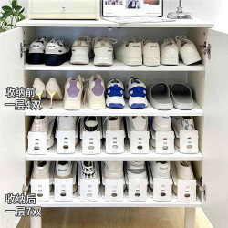 Shoe rack storage artifact space-saving double-layer adjustable shoe support shoe cabinet layered partition arrangement shoe rack home Shoe rack storage artifact space-saving double-layer adjustable shoe support shoe cabinet layered partition arrangement shoe rack home