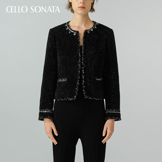 Cello Sonata Designer Brand Black Star Chain Small Flavor Style Jacket Women's Design Female Niche
Cello Sonata Designer Brand Black Star Chain Small Flavor Style Jacket Women's Design Female Niche