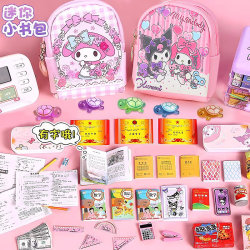 Kuro Purple Mini Small School Bag Full Set of Simulated Small Items Small Stationery Books Children Girls Toys Gadgets Kuro Purple Mini Small School Bag Full Set of Simulated Small Items Small Stationery Books Children Girls Toys Gadgets
