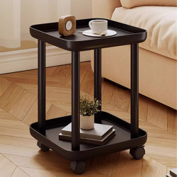 Small Household Plastic Coffee Table with Wheels, Movable Storage Shelf, Living Room Sofa Side Table, Cabinet, Tea Table, Bedside Table Small Household Plastic Coffee Table with Wheels, Movable Storage Shelf, Living Room Sofa Side Table, Cabinet, Tea Table, Bedside Table