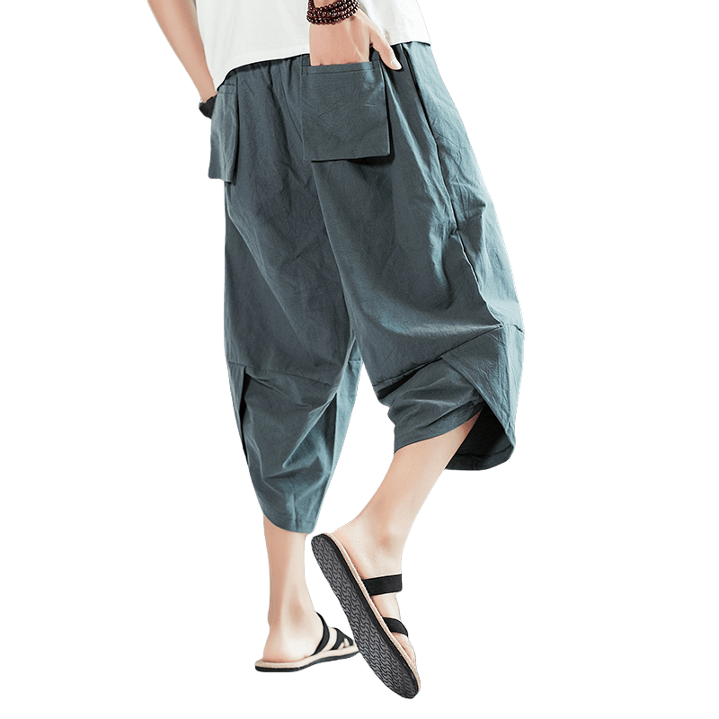Loose seven-point wide-leg pants for men's pants Chinese style men's casual loose carrot pants straight beach shorts men
Loose seven-point wide-leg pants for men's pants Chinese style men's casual loose carrot pants straight beach shorts men