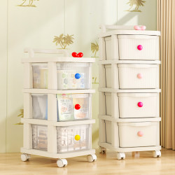Trolley Storage Rack with Floor-Standing Drawers, Snack Rack, Baby Storage, Toy and Miscellaneous Storage Cabinet, Multi-Layer for Home Use Trolley Storage Rack with Floor-Standing Drawers, Snack Rack, Baby Storage, Toy and Miscellaneous Storage Cabinet, Multi-Layer for Home Use