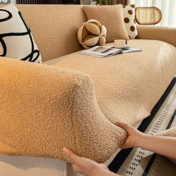 Plush Sofa Cover, Full Coverage, Thickened for Autumn and Winter, Straight Row Lazy Sofa Protector, Anti-Scratch, Non-Slip Mat, 2025 New Model Plush Sofa Cover, Full Coverage, Thickened for Autumn and Winter, Straight Row Lazy Sofa Protector, Anti-Scratch, Non-Slip Mat, 2025 New Model