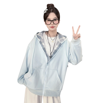 Cardigan hooded sweatshirt coat for women in autumn and winter
 Cardigan hooded sweatshirt coat for women in autumn and winter