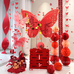 Wedding Room Decoration Set Butterfly Kt Board Background Wall Living Room Wedding Decoration for Bride and Groom's New Home Bedroom Wedding Supplies Wedding Room Decoration Set Butterfly Kt Board Background Wall Living Room Wedding Decoration for Bride and Groom's New Home Bedroom Wedding Supplies