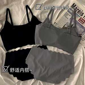Ice silk underwear suit for young ladies without traces and no steel rings gathering sports students' developmental period beauty vest thin bra 
Ice silk underwear suit for young ladies without traces and no steel rings gathering sports students' developmental period beauty vest thin bra