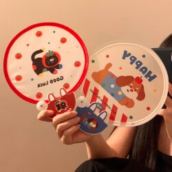 Cute Folding Fan for Women, Portable Summer Mini Fan for Taking Photos, Mini Pocket Hand-Cranked Round Fan, 2025 New Model Cute Folding Fan for Women, Portable Summer Mini Fan for Taking Photos, Mini Pocket Hand-Cranked Round Fan, 2025 New Model