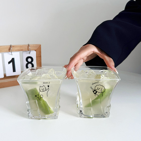 ins glass juice cup ice American coffee cup sparkling milk tea drink cup creative thickened milk cup
ins glass juice cup ice American coffee cup sparkling milk tea drink cup creative thickened milk cup