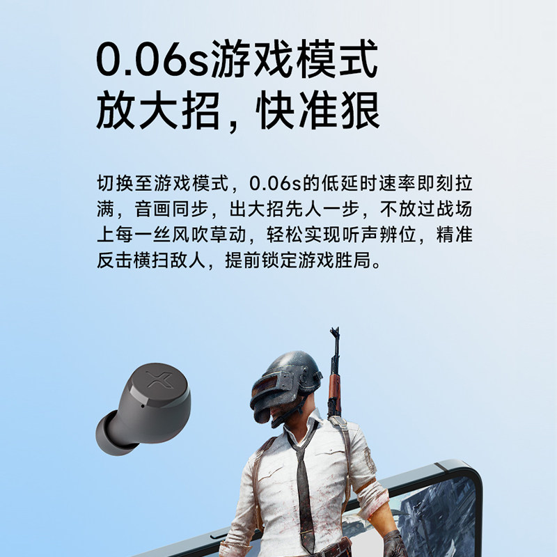 EDIFIER 진정한 무선 블루투스 헤드셋 X3 에어 인 이어 소음 감소 통화 음악 스포츠 남성용 및 여성용 방수 새 모델-