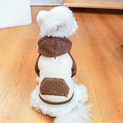 Factory direct supply pet clothes, dog and cat clothing, autumn and winter warm and comfortable Korean style sweatshirt-coffee hat Factory direct supply pet clothes, dog and cat clothing, autumn and winter warm and comfortable Korean style sweatshirt-coffee hat
