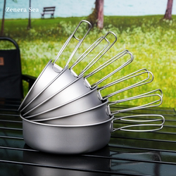 Pure titanium frying pans, folding bowls, multi-specification portable sets, soup pots, folding frying pans, titanium pots, frying pans and cookware Pure titanium frying pans, folding bowls, multi-specification portable sets, soup pots, folding frying pans, titanium pots, frying pans and cookware