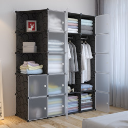 Simple Wardrobe for Home Use in the Bedroom, Dust-Proof, Economical, Modern and Minimalist Clothing Storage Cabinet, Plastic Multi-Layer Storage Solution Simple Wardrobe for Home Use in the Bedroom, Dust-Proof, Economical, Modern and Minimalist Clothing Storage Cabinet, Plastic Multi-Layer Storage Solution