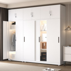 Steel Household Bedroom Wardrobe Wall-Mounted Integrated Storage Cabinet for Children, Zero Formaldehyde, Large Capacity, Lockable Storage Cabinet Steel Household Bedroom Wardrobe Wall-Mounted Integrated Storage Cabinet for Children, Zero Formaldehyde, Large Capacity, Lockable Storage Cabinet
