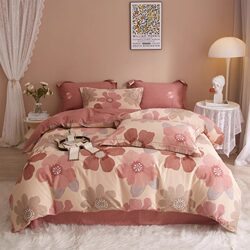 New Autumn and Winter Pure Cotton Brushed Four-Piece Bedding Set, Thickened Duvet Cover, Bed Sheet, Bedroom 1.5m 1.8m All-Cotton Home Textiles4 New Autumn and Winter Pure Cotton Brushed Four-Piece Bedding Set, Thickened Duvet Cover, Bed Sheet, Bedroom 1.5m 1.8m All-Cotton Home Textiles4