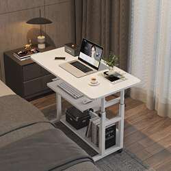 Computer table, bedside table, simple movable lift table, home bedroom desk, simple student bed study table Computer table, bedside table, simple movable lift table, home bedroom desk, simple student bed study table