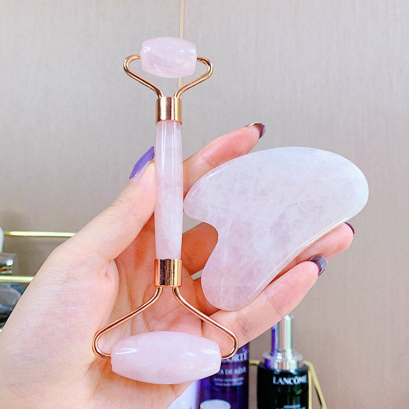 핑크 크리스탈 힘줄 스틱, 침술 펜, 스크래핑 보드, 미용 스틱, 눈 마사지 스틱, 특수 면도 보드 -