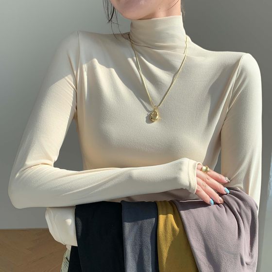 H528 half-high neck mask shirt for women with autumn and winter hair-woven bottoming shirt slim fit and warm outside long-sleeved T-shirt top
H528 half-high neck mask shirt for women with autumn and winter hair-woven bottoming shirt slim fit and warm outside long-sleeved T-shirt top