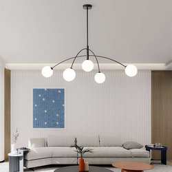 French American light luxury Nordic restaurant lamp creative molecule magic bean cream style tree branch bubble living room bedroom chandelier French American light luxury Nordic restaurant lamp creative molecule magic bean cream style tree branch bubble living room bedroom chandelier