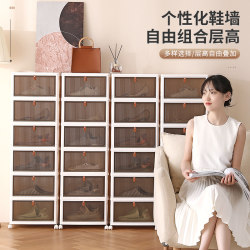 Thickened shoe box storage box, transparent foldable, installation-free dust-proof shoe cabinet, dormitory space-saving artifact, wheeled shoe rack Thickened shoe box storage box, transparent foldable, installation-free dust-proof shoe cabinet, dormitory space-saving artifact, wheeled shoe rack