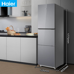 Haier Three-Door Refrigerator for Home Use, Ultra-Thin, Small, Double-Door, Medium-Sized, Inverter, First-Class Energy Efficiency, Frost-Free, 251L Haier Three-Door Refrigerator for Home Use, Ultra-Thin, Small, Double-Door, Medium-Sized, Inverter, First-Class Energy Efficiency, Frost-Free, 251L