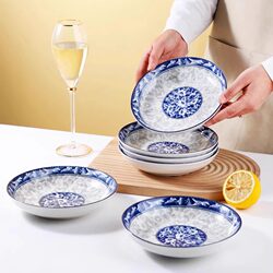 Blue and White Porcelain Ceramic Plate, Dish, Household Rice Plate, Soup Plate, Fruit Plate, Square Plate, Dinner Plate, Microwave-Safe Tableware, Dish Blue and White Porcelain Ceramic Plate, Dish, Household Rice Plate, Soup Plate, Fruit Plate, Square Plate, Dinner Plate, Microwave-Safe Tableware, Dish