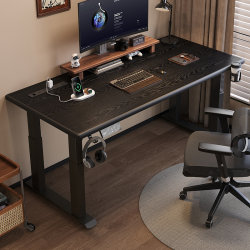 Electric Adjustable Desk Solid Wood Computer Desk Four-Column Office Desk Home Desk Dual Motor Adjustable Gaming Desk Electric Adjustable Desk Solid Wood Computer Desk Four-Column Office Desk Home Desk Dual Motor Adjustable Gaming Desk