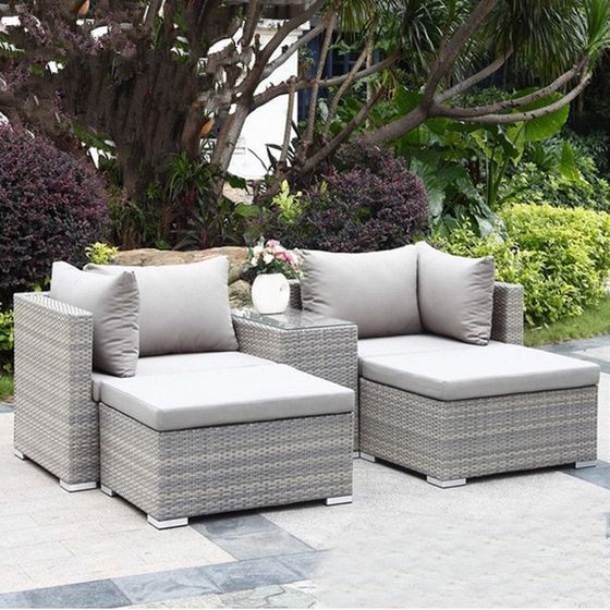 Outdoor sofa rattan combination balcony creative rattan sofa five-piece set garden courtyard leisure rattan chair coffee table furniture
Outdoor sofa rattan combination balcony creative rattan sofa five-piece set garden courtyard leisure rattan chair coffee table furniture