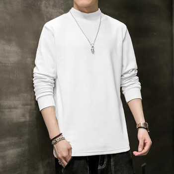 Autumn and winter double -sided velvet high -necked long -sleeved T -shirt male slim casual men's and female bottoming shirt lapel thickened warm shirt
 Autumn and winter double -sided velvet high -necked long -sleeved T -shirt male slim casual men's and female bottoming shirt lapel thickened warm shirt