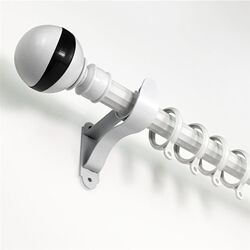Roman rod curtain rod thickened zinc alloy single rod double rod punch hook silent curtain track with bracket accessories Roman rod curtain rod thickened zinc alloy single rod double rod punch hook silent curtain track with bracket accessories